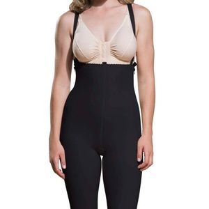 MARENA RECOVERY COMPRESSION BODYSUIT GIRDLE WITH SUSPENDERS - CALF LENGTH